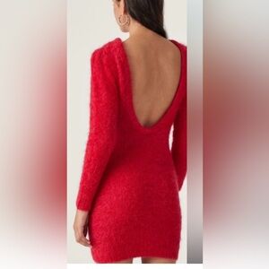 Ba&sh Elegant Red Open-Back Dress